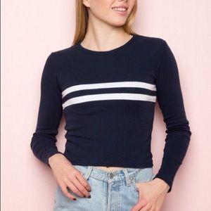 Navy blue stripe brandy shirt